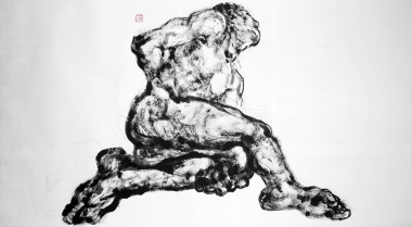 1_CHU, Tat Shing 朱達誠, Aesthetic contemplation (1) 美學沉思 (1), 2017, Ink on Paper 水墨紙本, 90 cm x 180 cm, €6,380