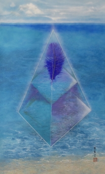 9_董慧, 上善若水, 2024, 混合媒材、雪梨紙, 117 cm x 71 cm