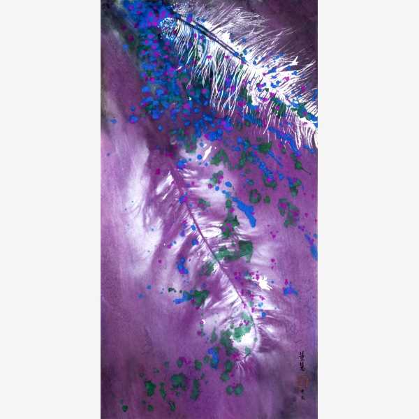 31_麻紙_2_董慧, 思念, 2024, 紙本設色, 77 cm x 40 cm