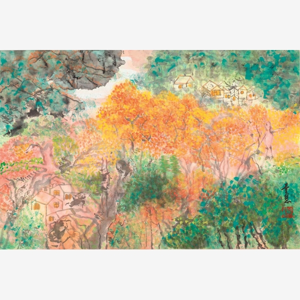 A_Christina Tung 董慧, Joy of Freedom 逸致, 2013, Ink &amp; Colour on Paper 水墨設色紙本, 46 cm x 70 cm