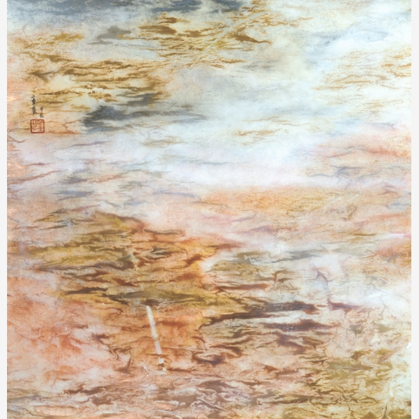 20_董慧, 蛻變 — 錢塘江潮汐系列, 2024, 混合媒材、雪梨紙, 60 cm x 58 cm