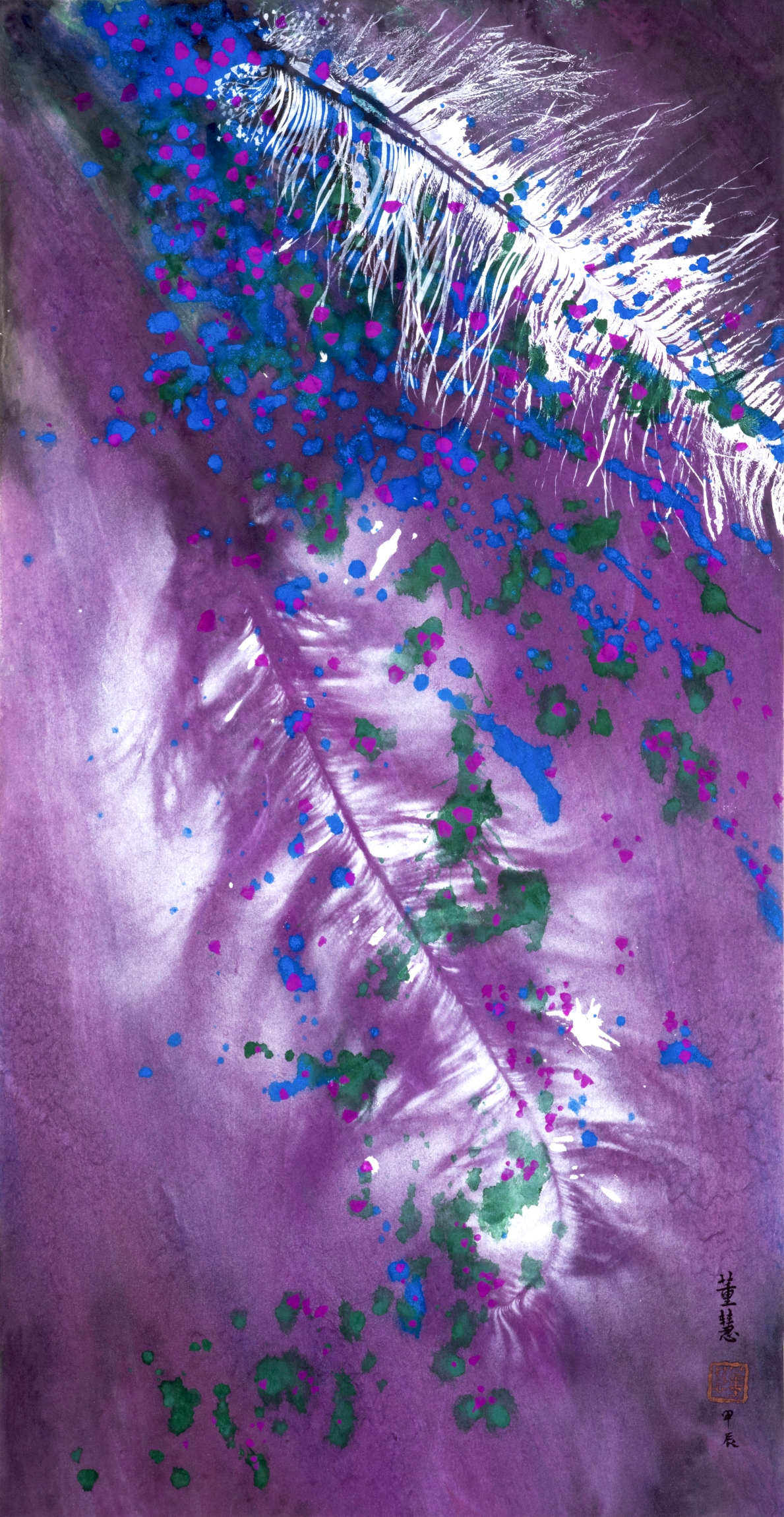 31_麻紙_2_董慧, 思念, 2024, 紙本設色, 77 cm x 40 cm